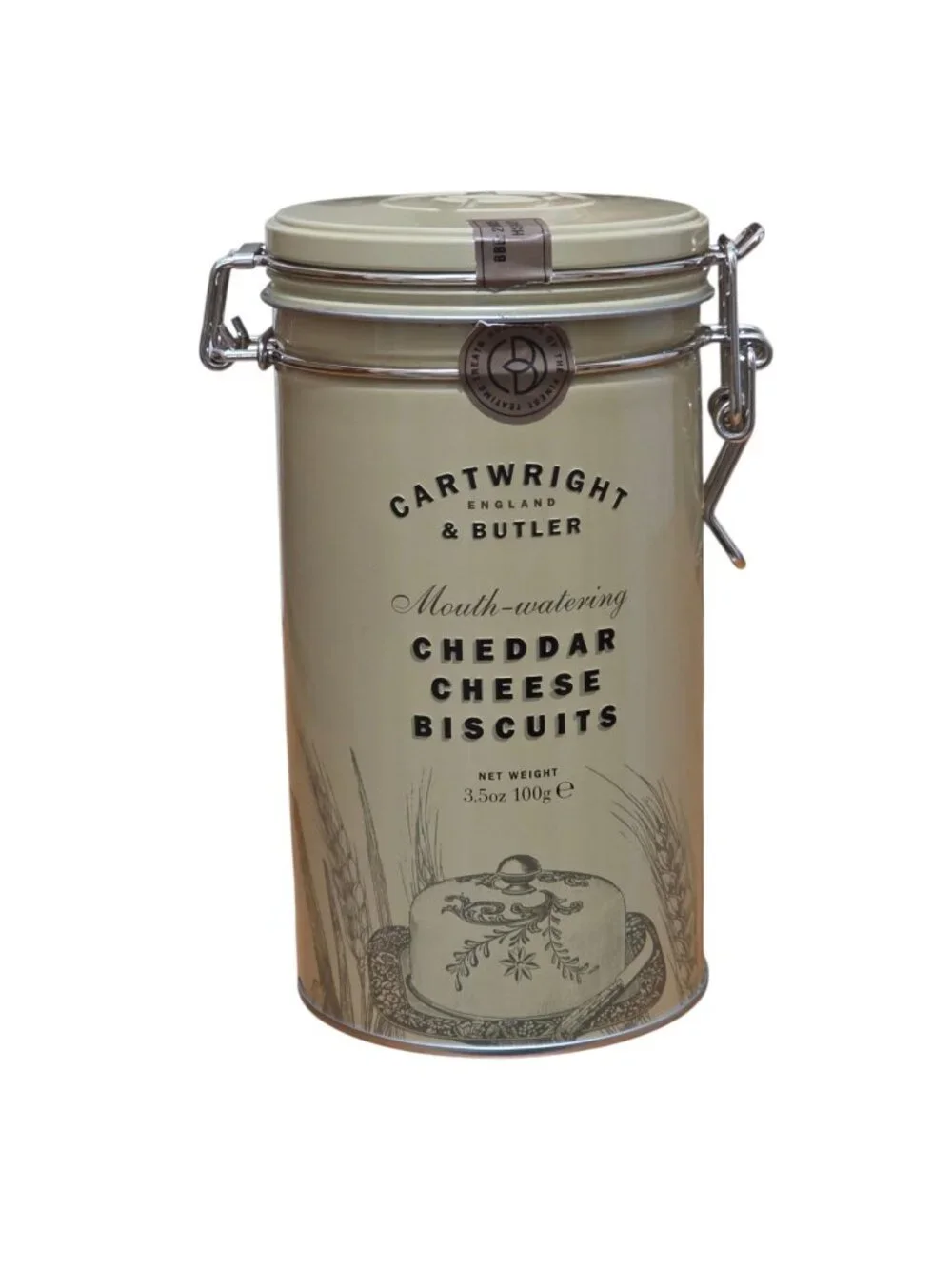 Cartwright & Butler Cheddar Cheese Biscuits Empty Tin 3.5